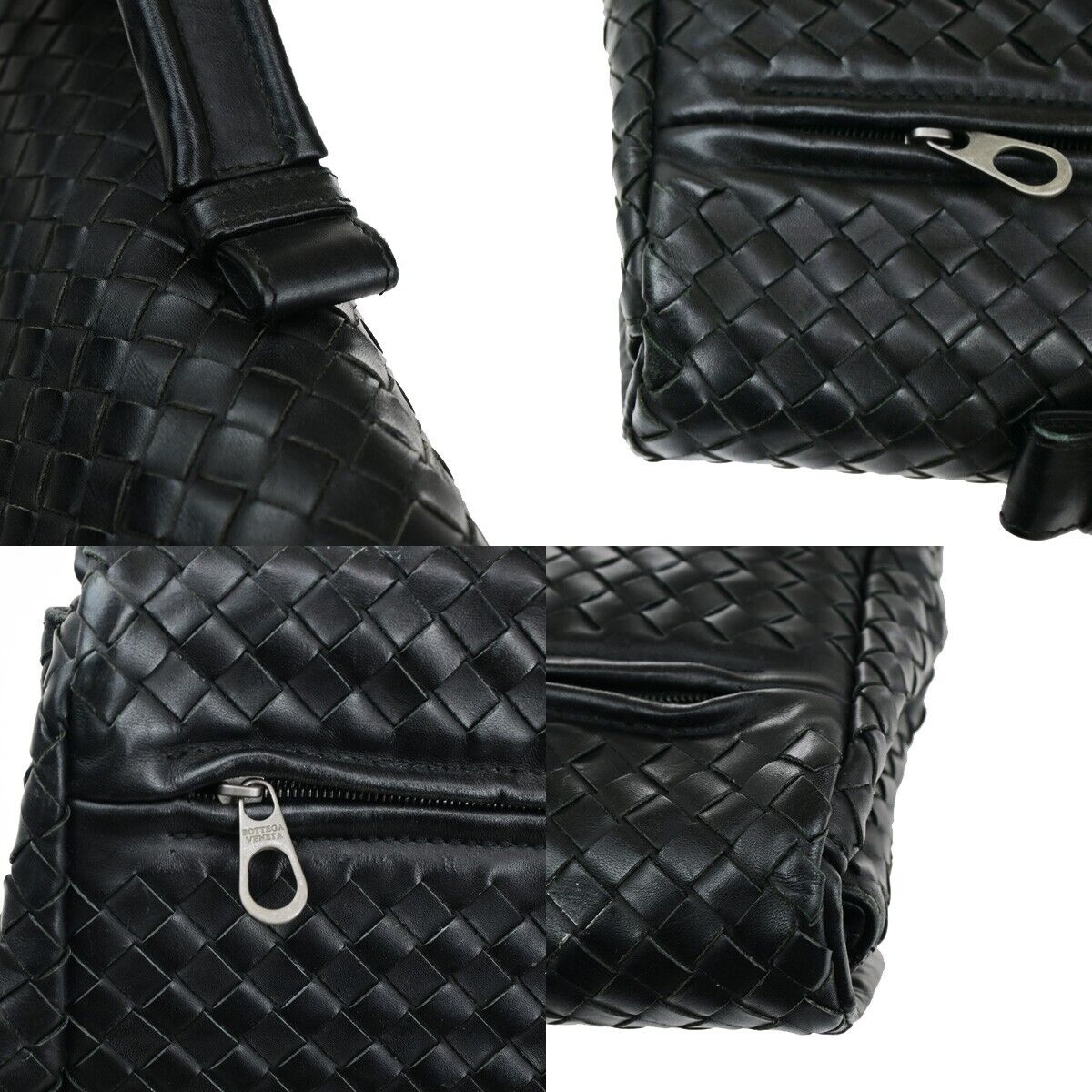 BOTTEGA VENETA Intrecciato Hand Bag Business Bag Leather Black Italy 83SH964