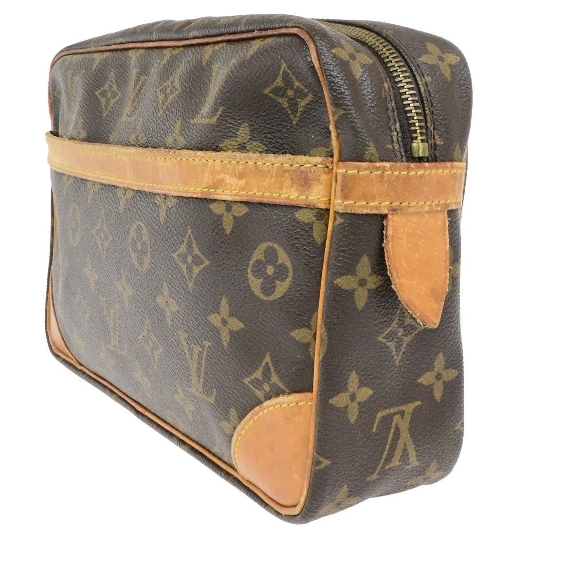 LOUIS VUITTON Compiegne 28 Clutch Hand Bag Monogram Leather Brown M51845 61YH084