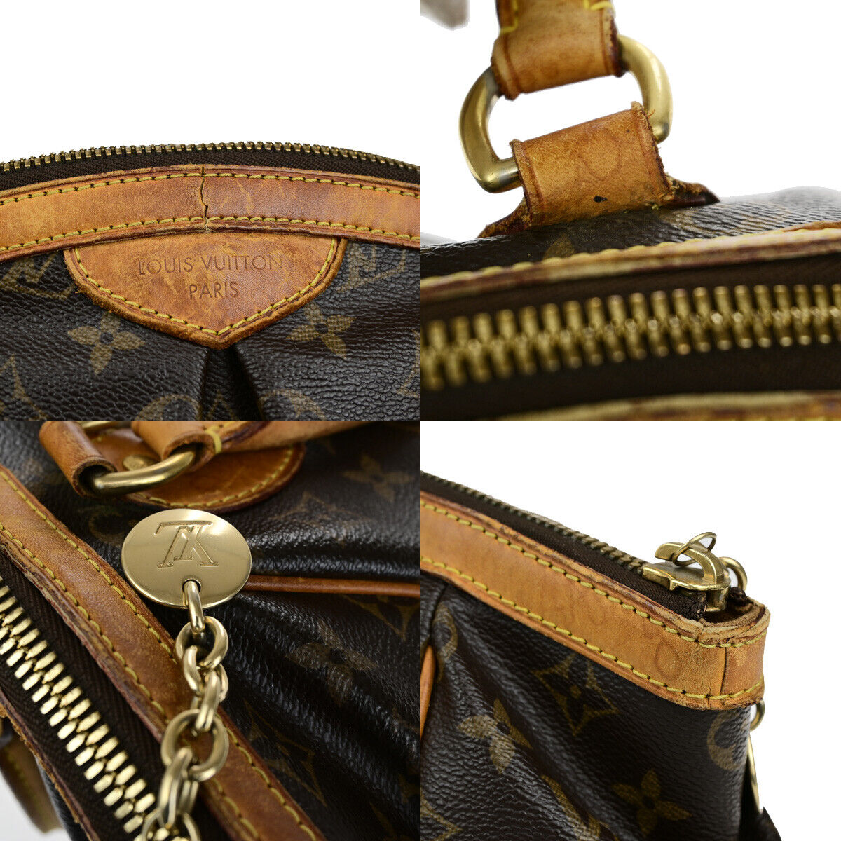 LOUIS VUITTON Tivoli PM Hand Bag Monogram Leather Brown France M40143 31SJ464