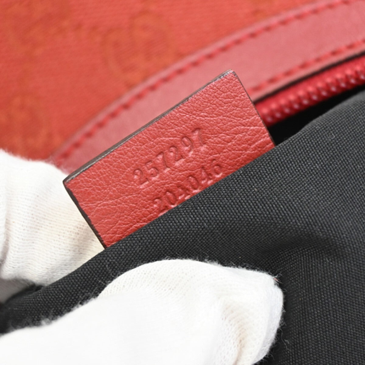 GUCCI Logo GG Pattern Shoulder Hobo Bag Canvas Leather Red Italy 88FB572