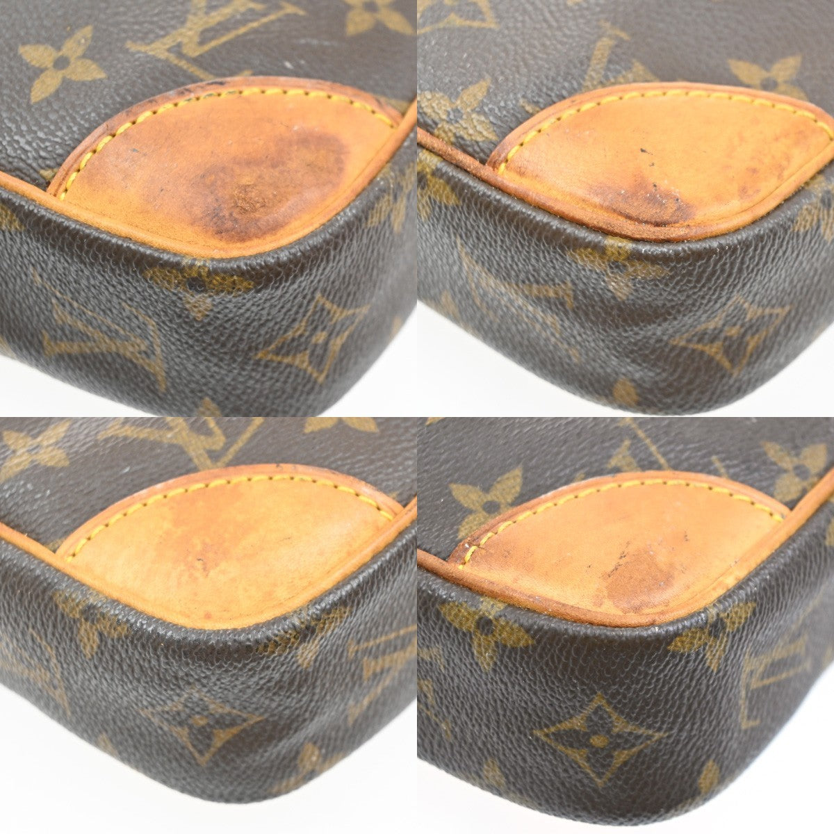 LOUIS VUITTON Danube Shoulder Bag Monogram Leather Brown France M45266 33SA093