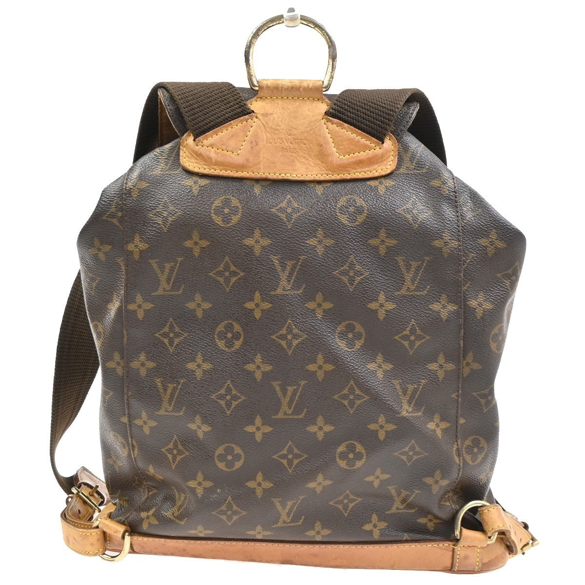 LOUIS VUITTON Montsouris GM Backpack Bag Monogram Leather Brown M51135 72CA811