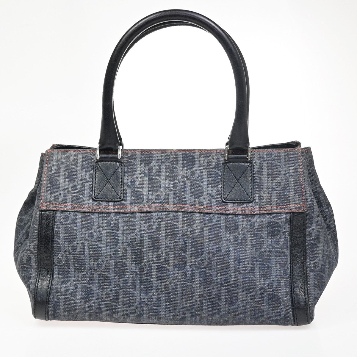 CHRISTIAN DIOR Trotter Flight Hand Tote Bag Denim Leather Blue SHW Italy 50ZA292