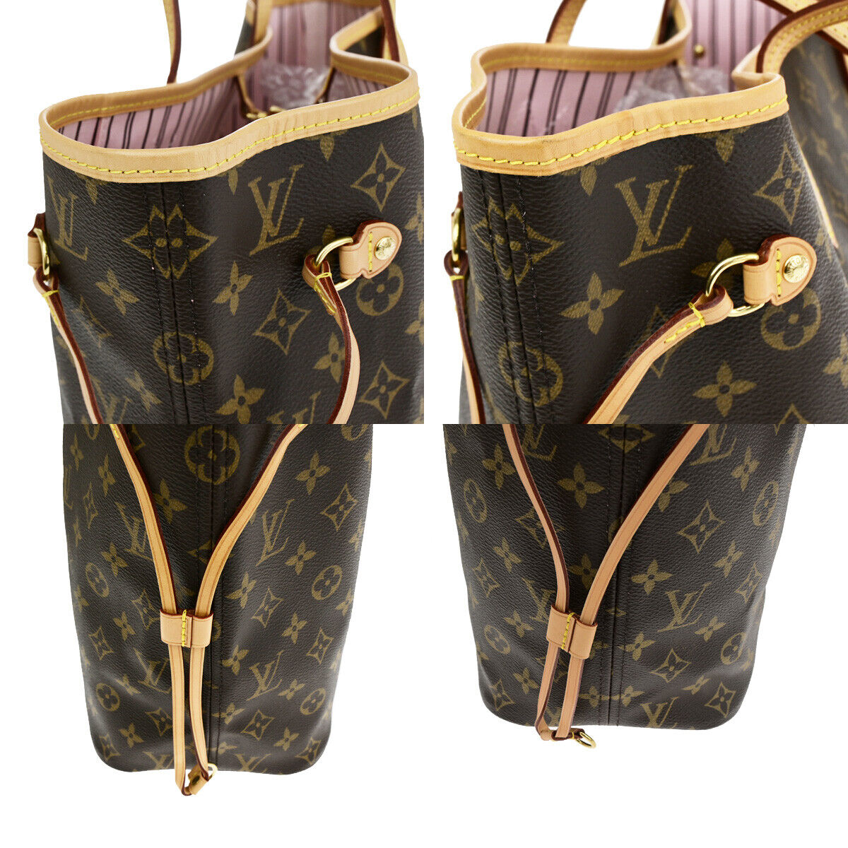 LOUIS VUITTON Neverfull MM Shoulder Tote Bag Monogram Leather M50366 691RK148