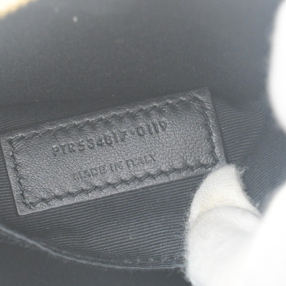 SAINT LAURENT YSL Logo Lou Belt Bum Body Bag Tassel Leather Ivory GHW 21YG406