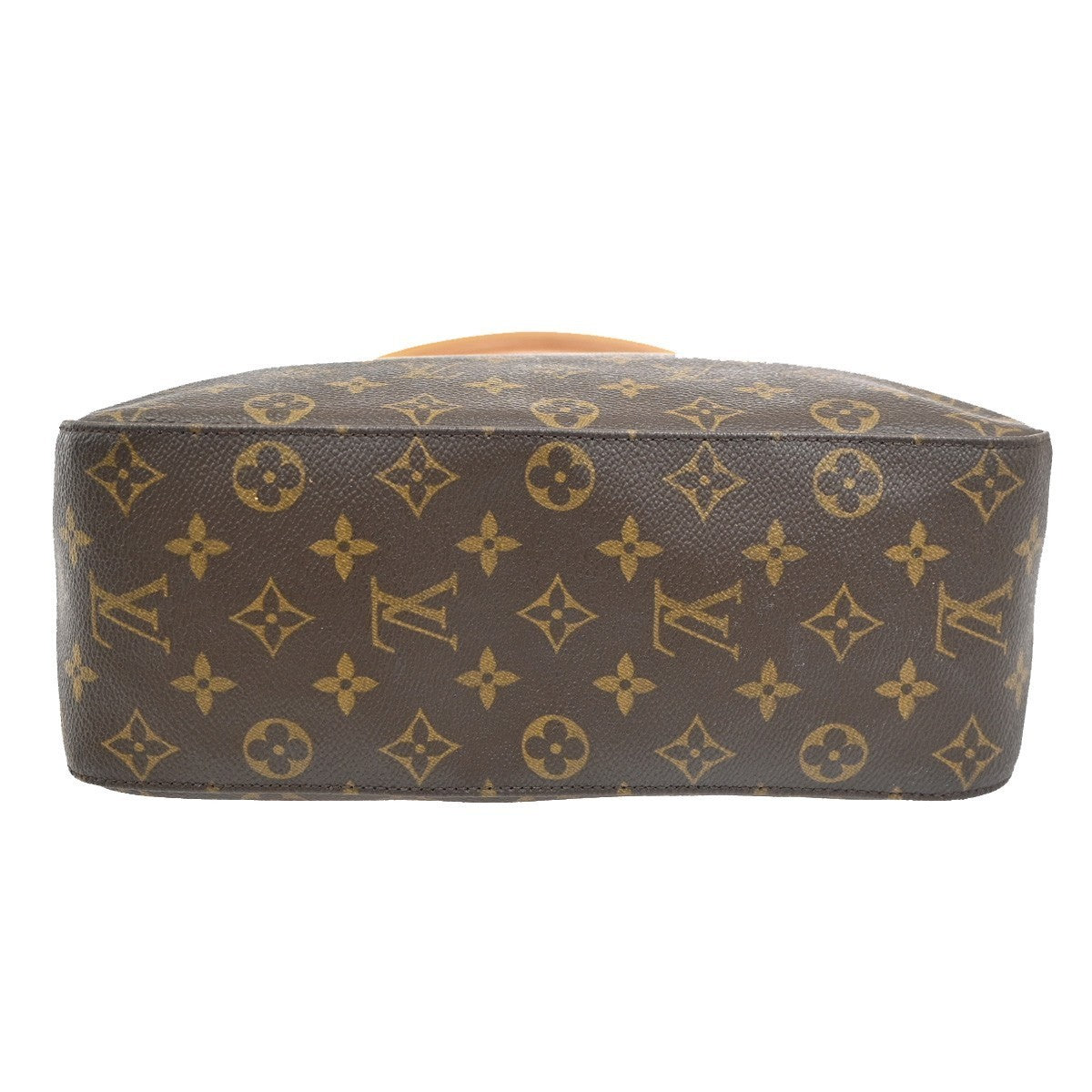 LOUIS VUITTON Logo Looping GM Shoulder Bag Monogram Leather Brown M51145 98TA714