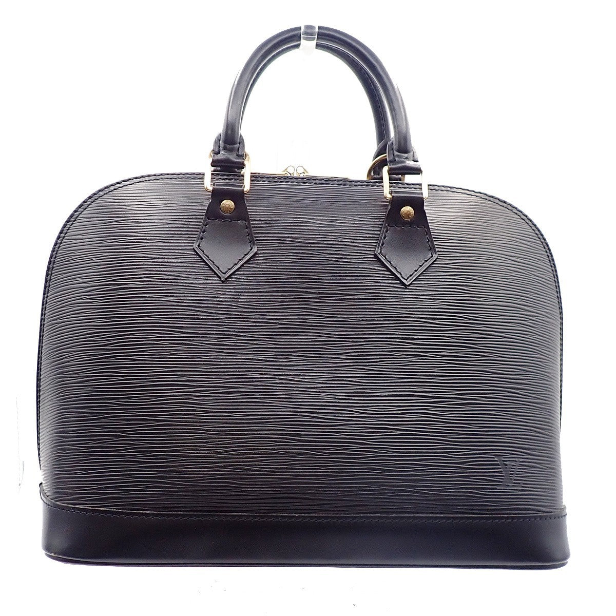 LOUIS VUITTON LV Alma Hand Bag Epi Leather Noir Black Gold France M52142 10AA197