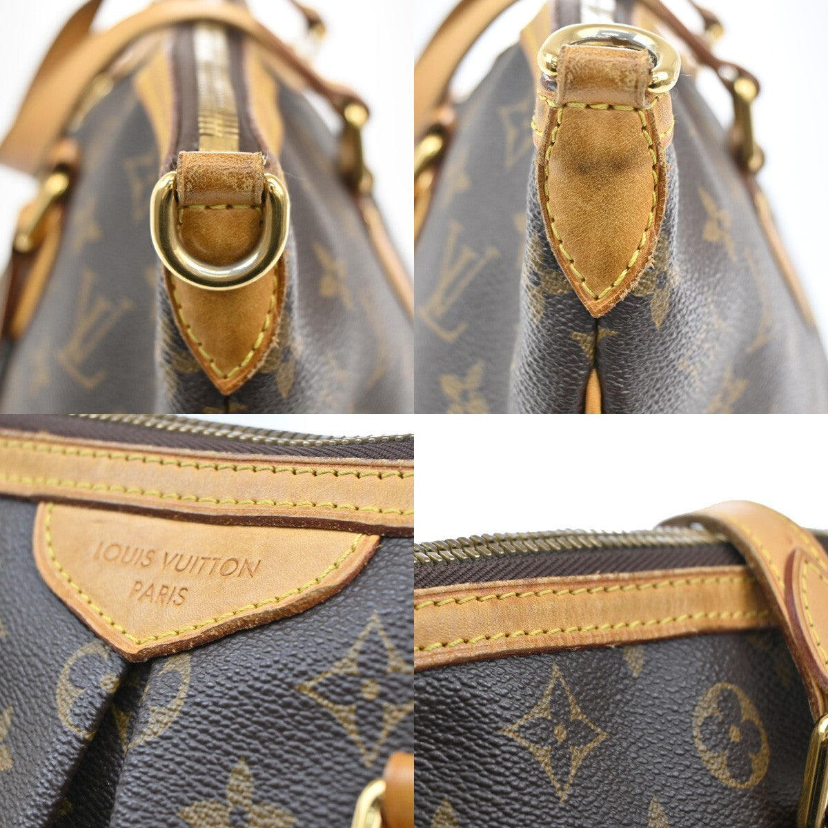 LOUIS VUITTON Palermo PM Shoulder Hand Bag Monogram Leather Brown M40145 88FB534