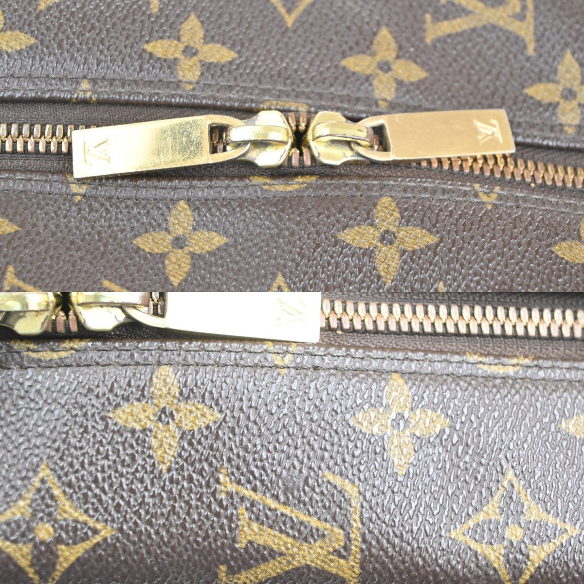 LOUIS VUITTON LV Logo Cite GM Shoulder Bag Monogram Leather Brown M51181 73MA360