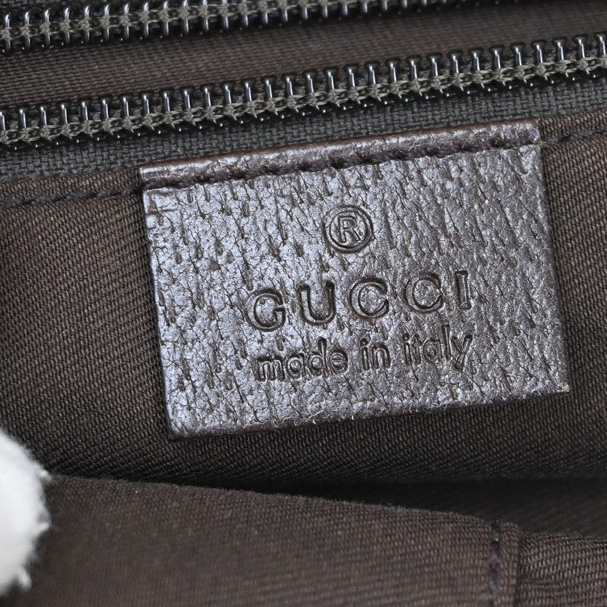 GUCCI Logo Sherry GG Pattern Hand Bag Canvas Leather Brown Italy 83KB481