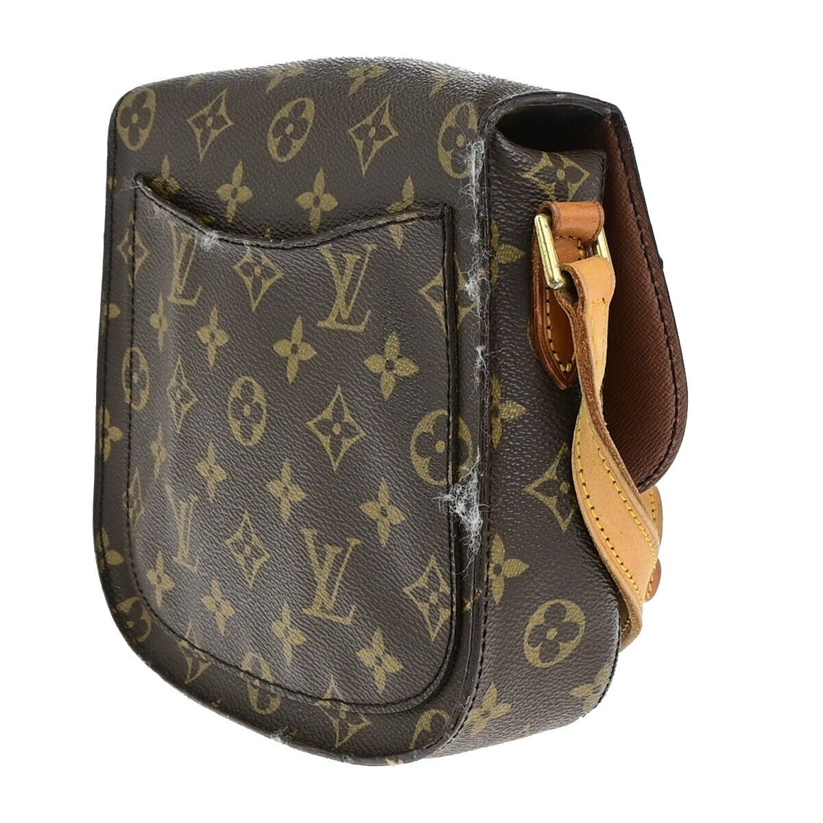 LOUIS VUITTON Saint Cloud MM Shoulder Bag Monogram Leather Brown M51243 36EC902