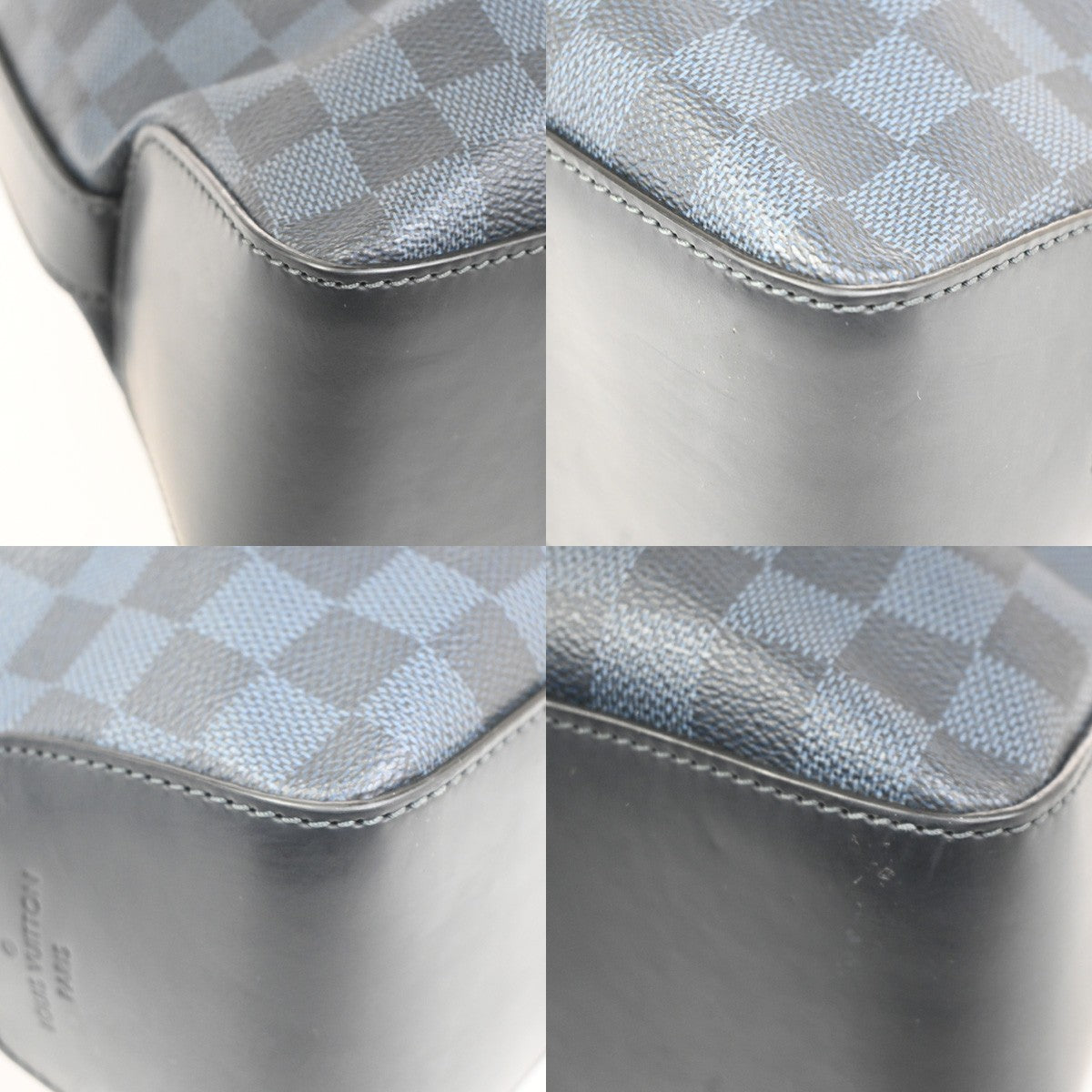 LOUIS VUITTON Greenwich Hand Bag Damier Cobalt Leather Navy Italy N41351 92MA390