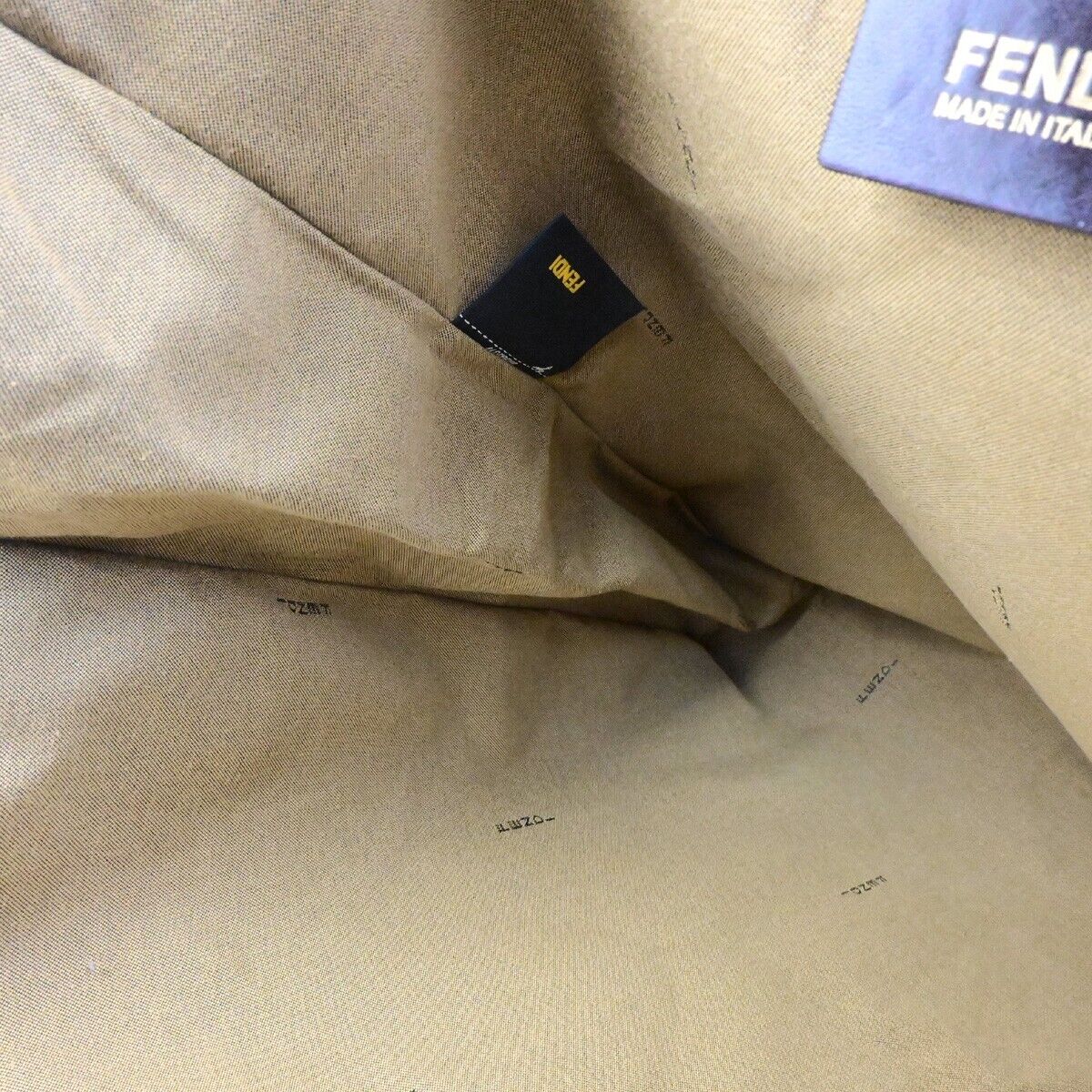 FENDI Logo Zucca Pattern Hand Tote Bag Canvas Leather Brown GHW Italy 77ED317