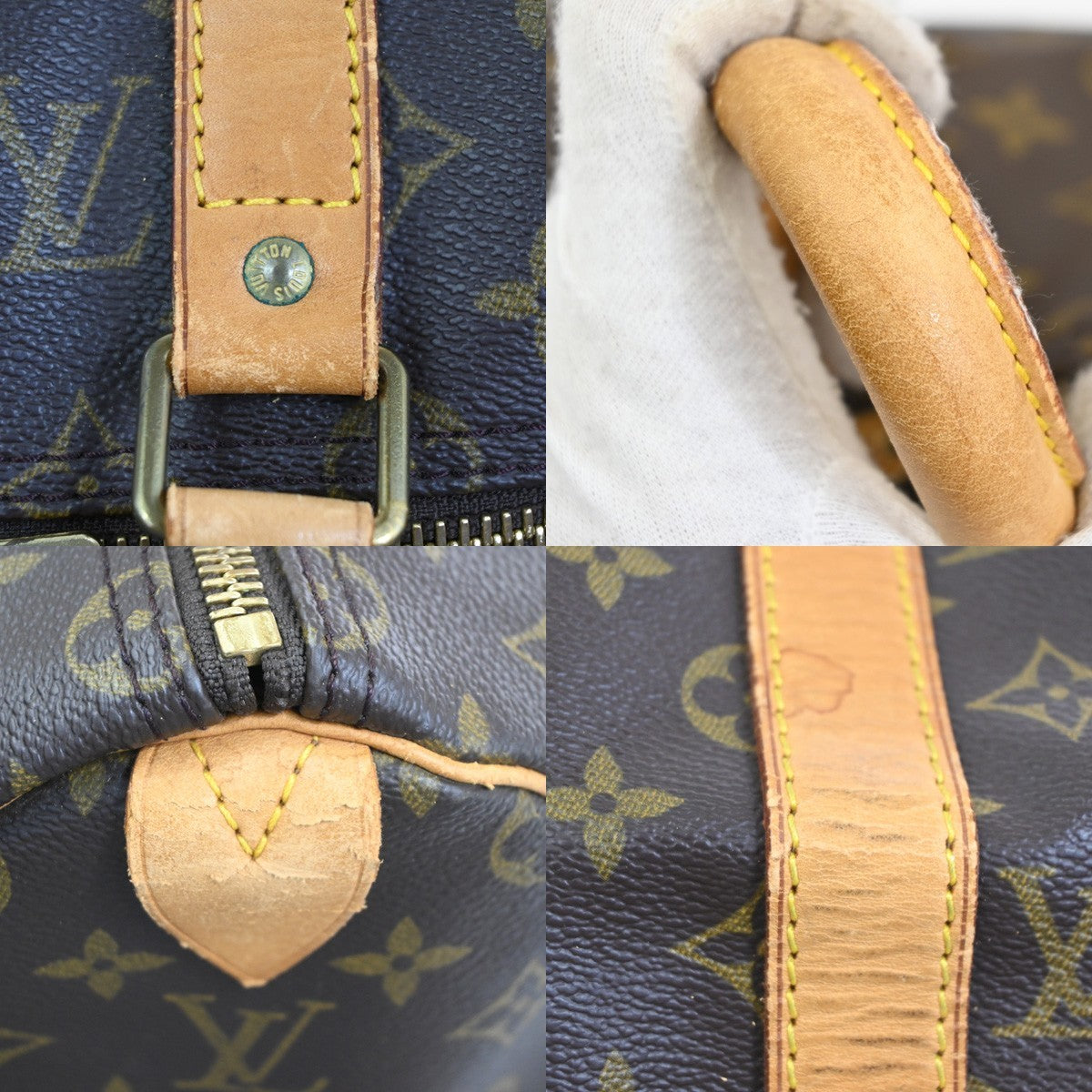 LOUIS VUITTON Keepall 50 Travel Hand Bag Monogram Leather Brown M41426 92PA113