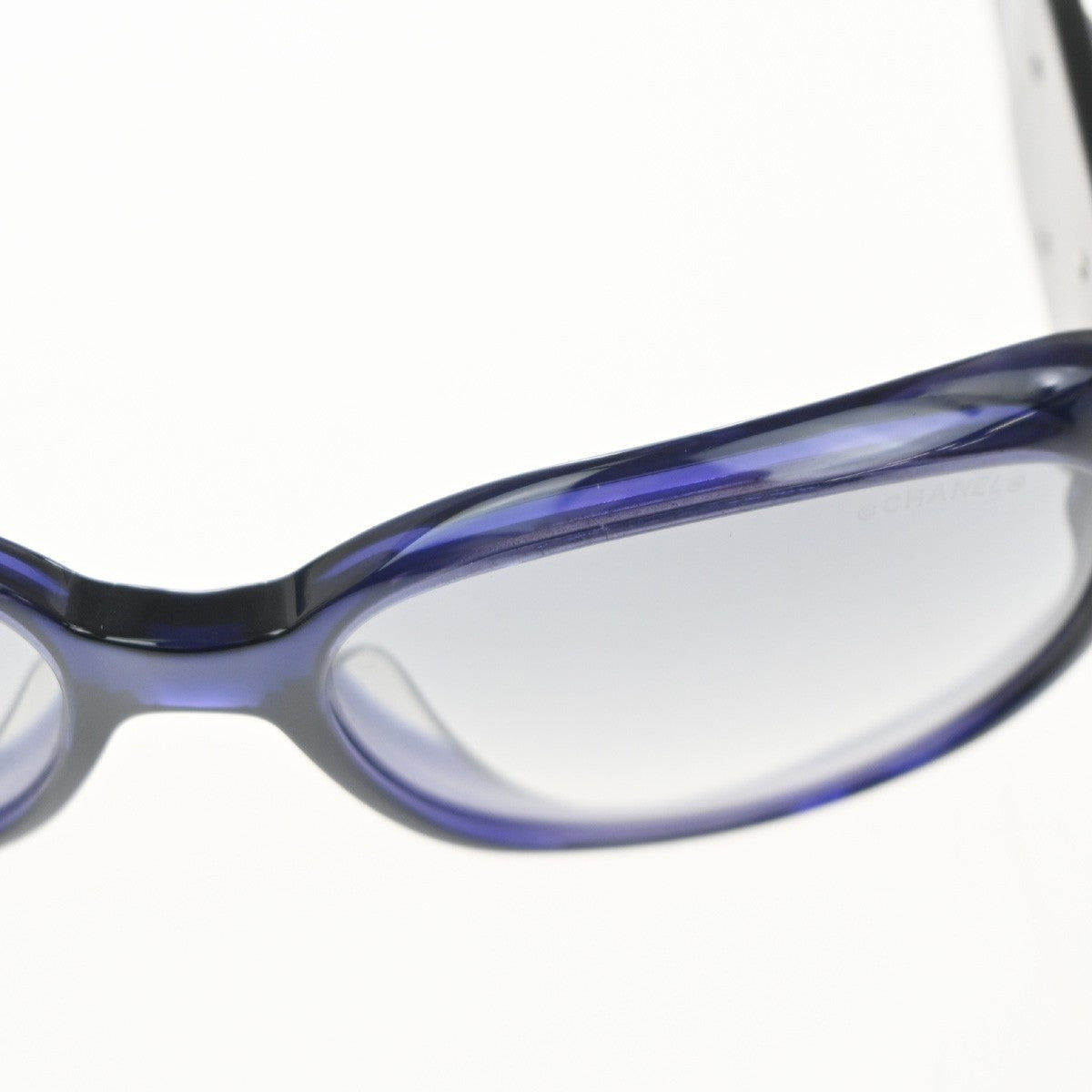 CHANEL CC Logo Camellia Sunglasses Eye Wear Plastic Blue 5113 Italy 60RL750