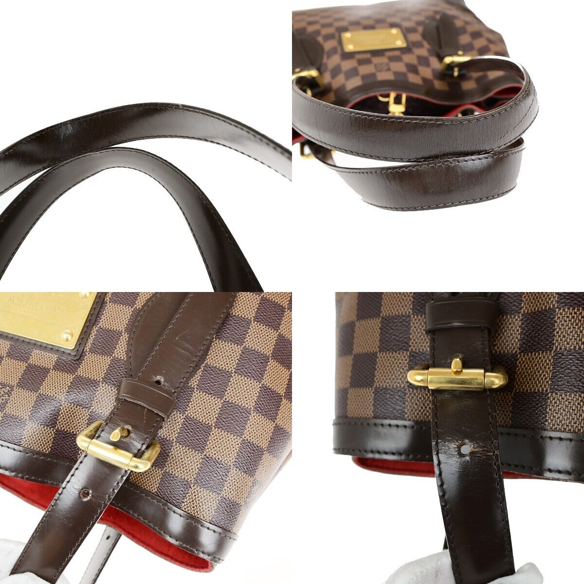 LOUIS VUITLOUIS VUITTON Hampstead MM Shoulder Bag Damier Leather N51204 11EC893