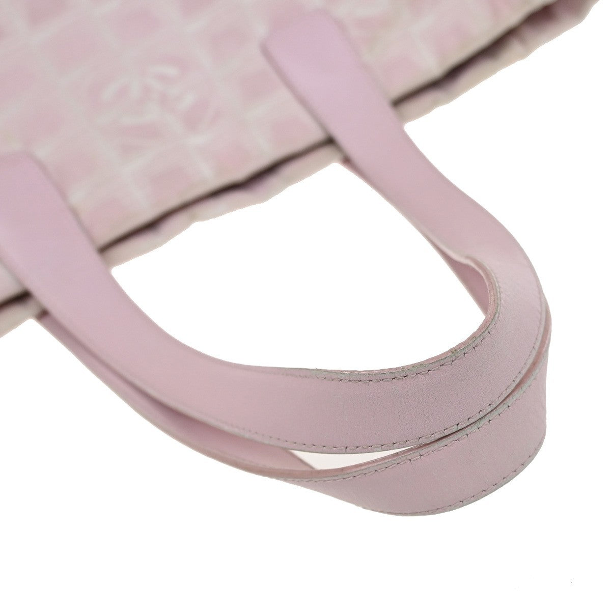 CHANEL CC Logo New Travel Line Shoulder Bag Nylon Leather Pink Italy 30EG405