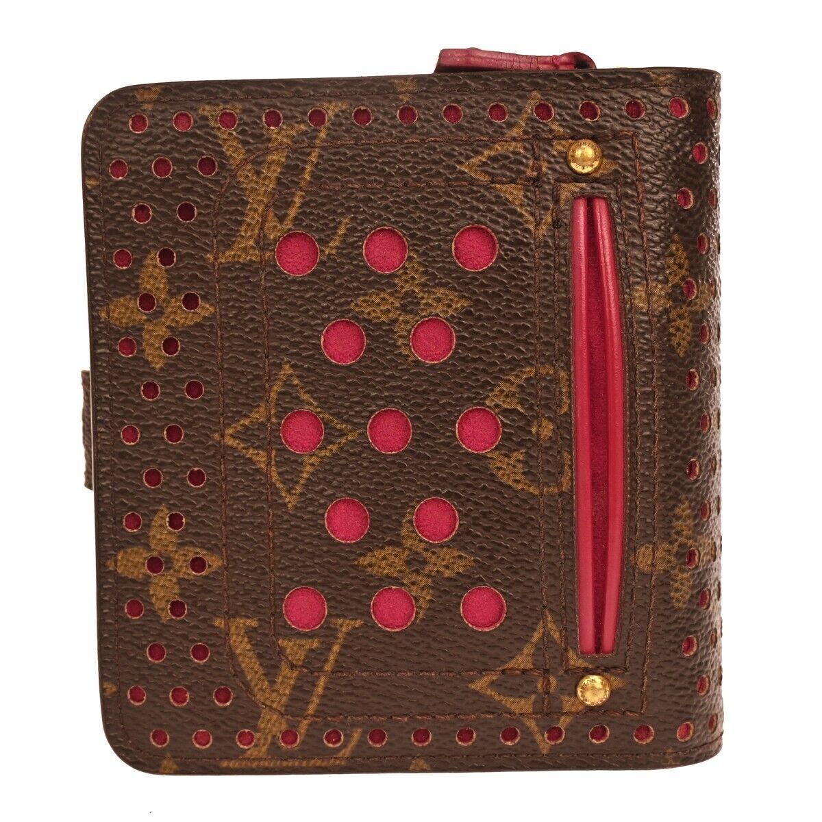 LOUIS VUITTON Compact Zip Bifold Wallet Monogram Perfo Leather BN M95188 38GA186