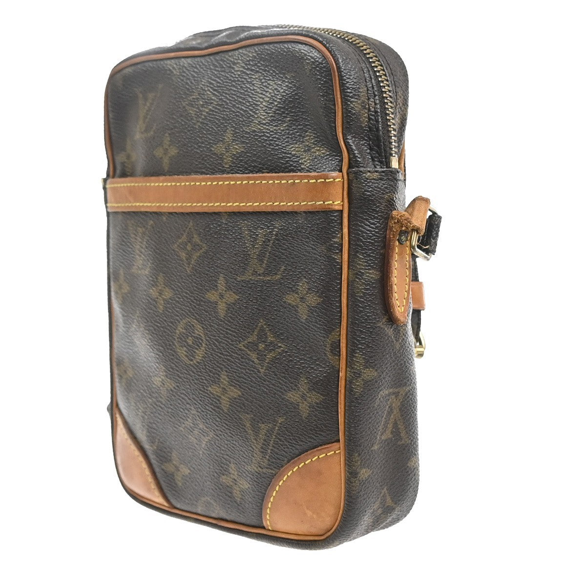 LOUIS VUITTON Danube Shoulder Bag Monogram Leather Brown France M45266 65KC819