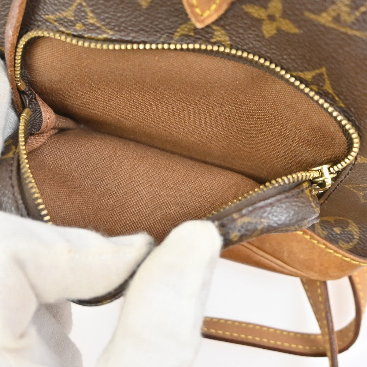 LOUIS VUITTON Mini Montsouris Backpack Bag Monogram Leather Brown M51137 76SA064