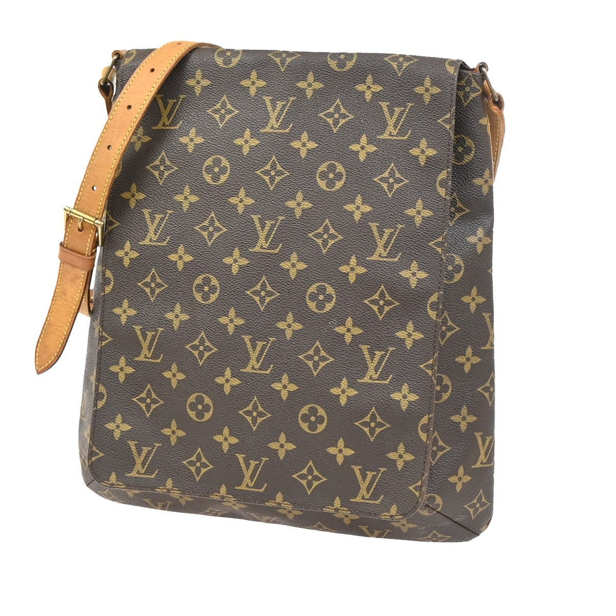LOUIS VUITTON Musette Shoulder Bag Monogram Leather Brown France M51256 88YJ031