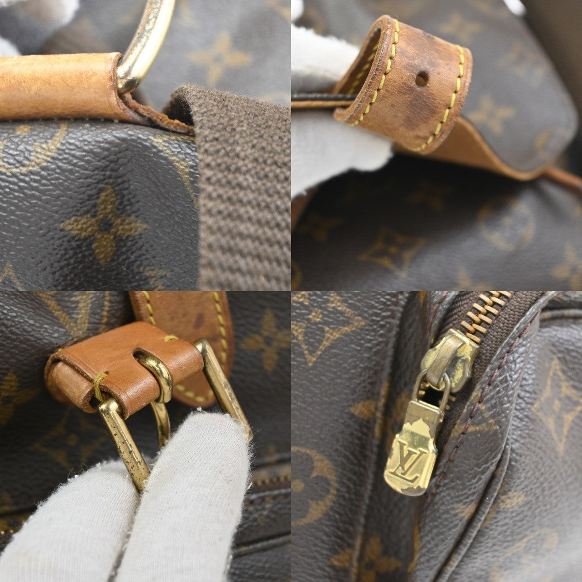 LOUIS VUITTON Montsouris GM Backpack Bag Monogram Leather Brown M51135 72CA811