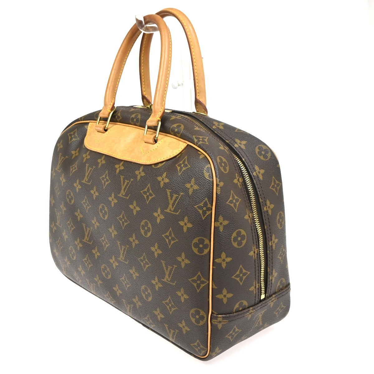LOUIS VUITTON LV Logo Deauville Hand Bag Monogram Leather Brown M47270 75KC833