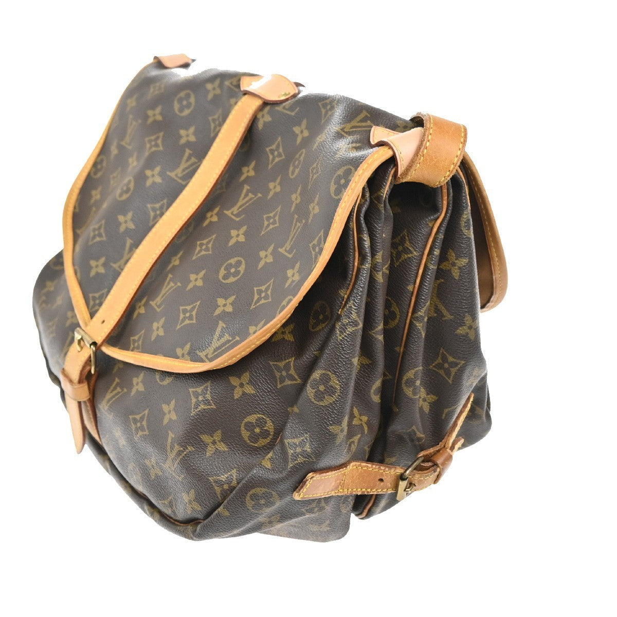 LOUIS VUITTON Saumur 35 Shoulder Bag Monogram Leather BN France M42254 85TA558