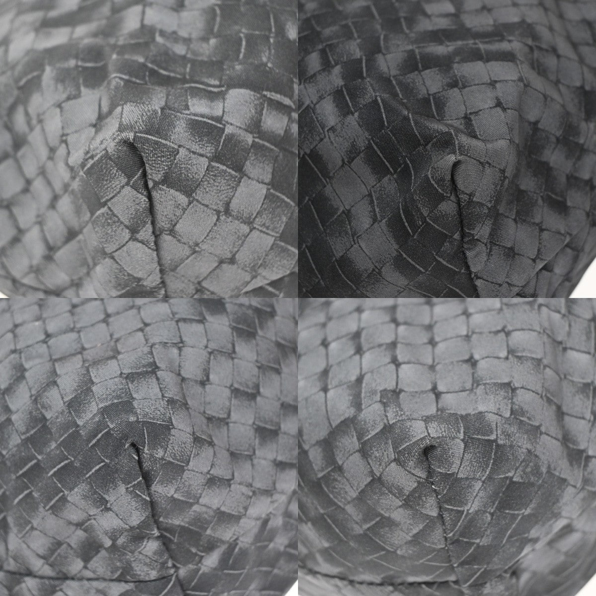 BOTTEGA VENETA Intrecciato Intrecciolusion Hand Bag Nylon Leather Gray 02EG122