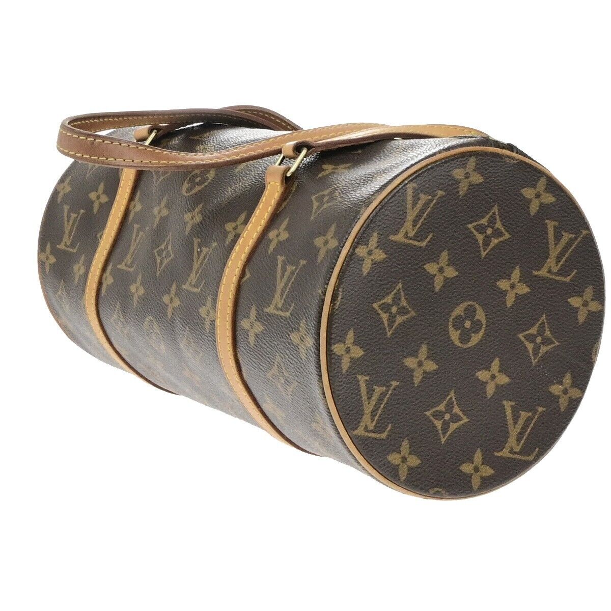 LOUIS VUITTON Logo PAPILLON 30 Hand Bag Monogram Leather Brown M51365 86ED925