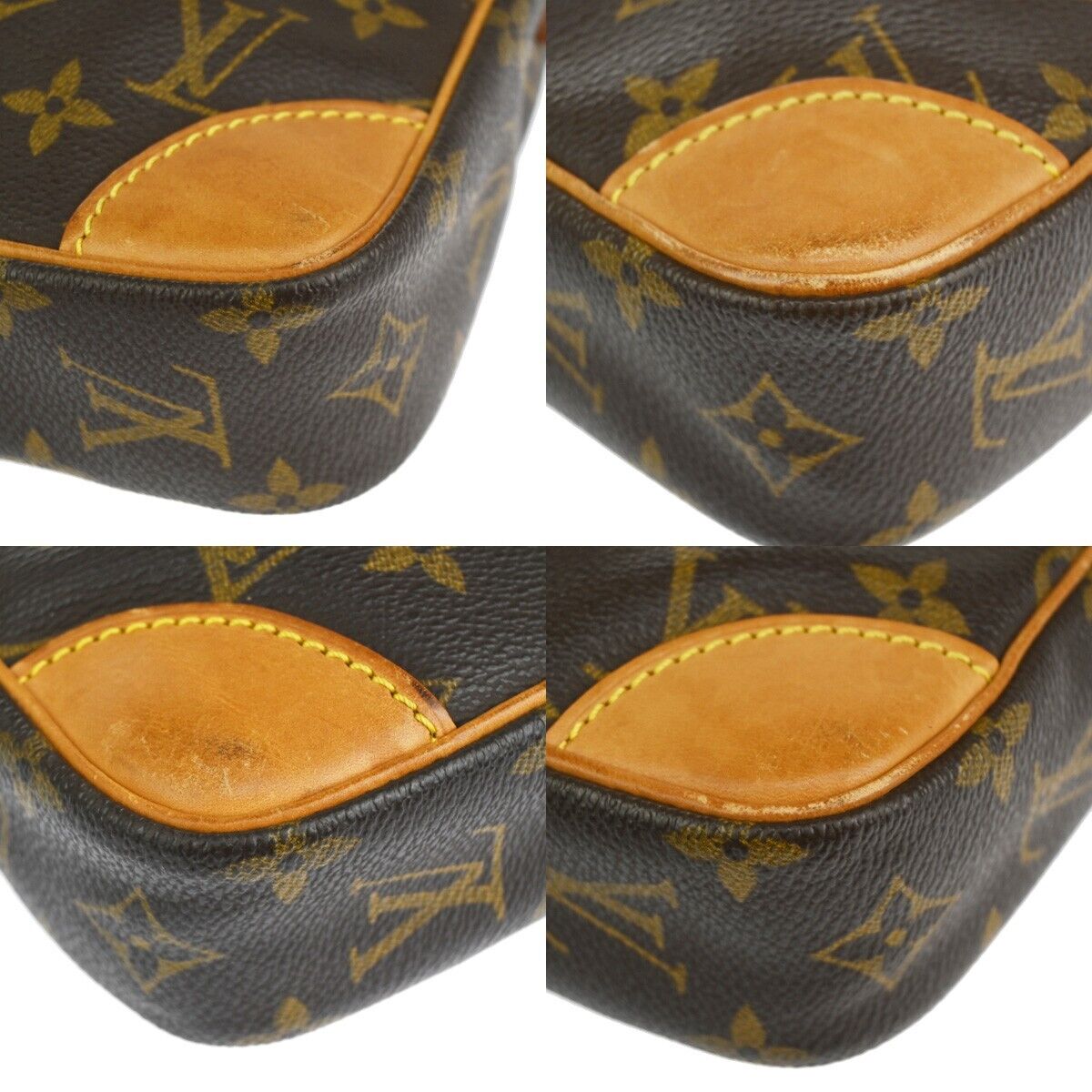 LOUIS VUITTON Danube Shoulder Bag Monogram Leather Brown France M45266 86EA653