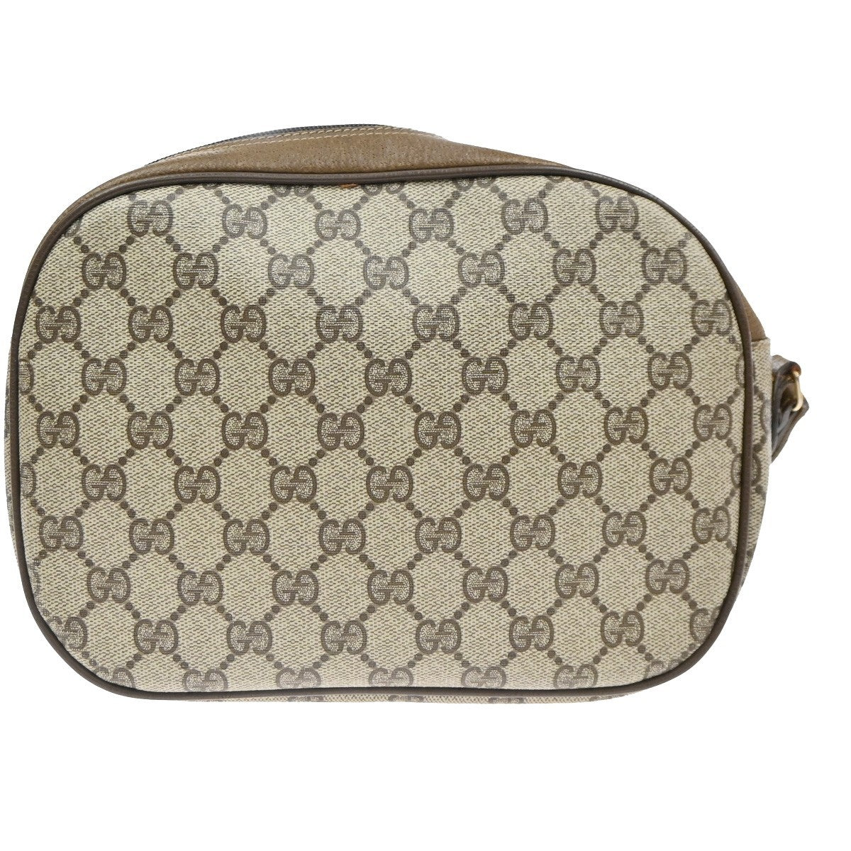 GUCCI GG Sherry Pattern Clutch Hand Bag PVC Leather Brown Italy 05TA585