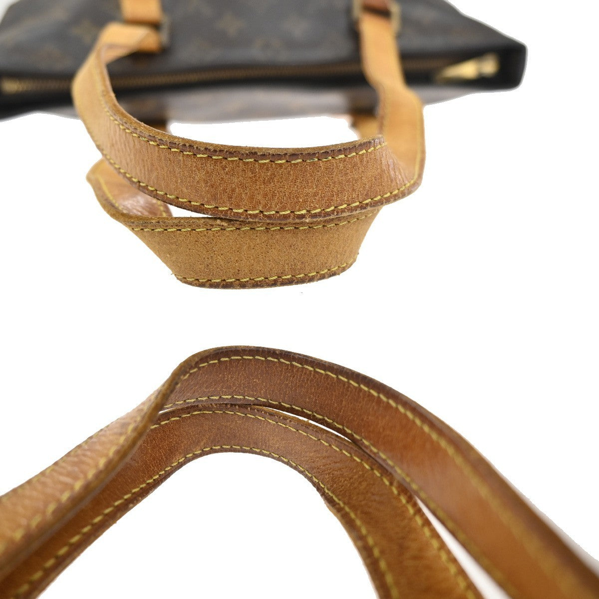LOUIS VUITTON Cabas Piano Shoulder Bag Monogram Leather Brown M51148 34MA377