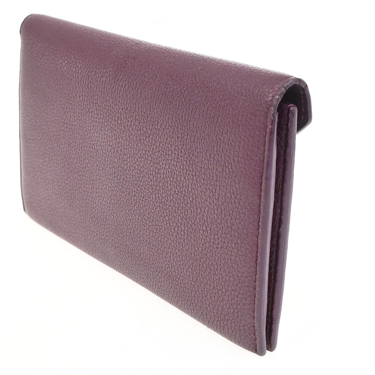 BOTTEGA VENETA Saint Germain Triangle Flap Long Wallet Leather Purple 65CA845