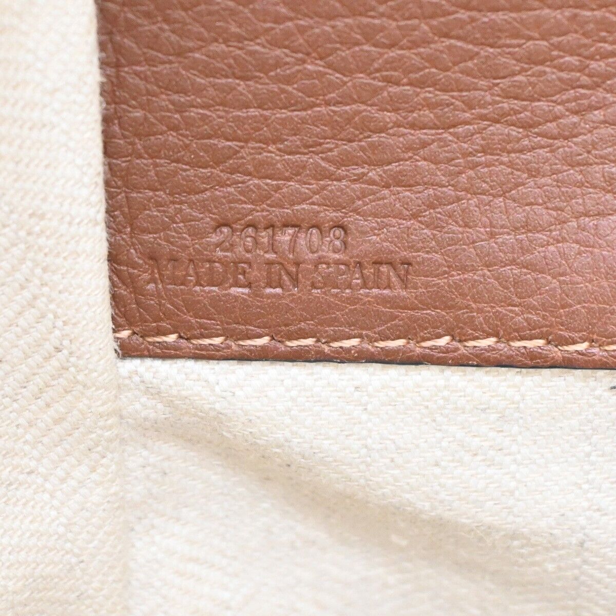 LOEWE Logo Hammock Small 2Way Shoulder Hand Bag Leather Brown Gold 636RJ395