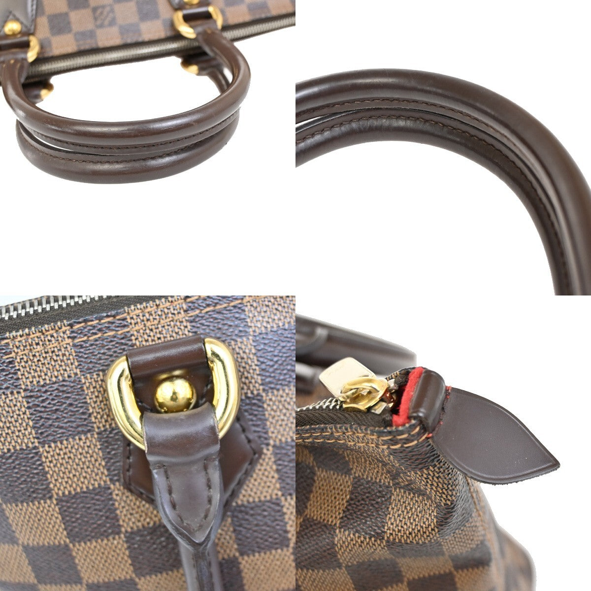 LOUIS VUITTON Saleya PM Hand Bag Damier Ebene Leather Brown N51183 95EE253