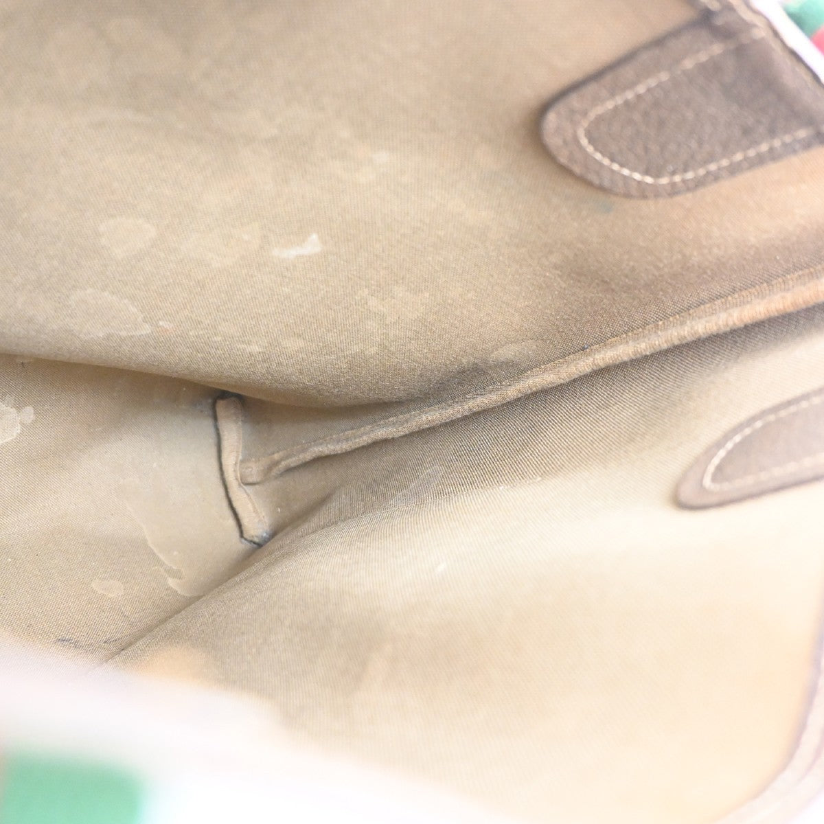 GUCCI Logo Sherry GG Pattern Shoulder Hand Bag PVC Leather Beige Italy 68KC472