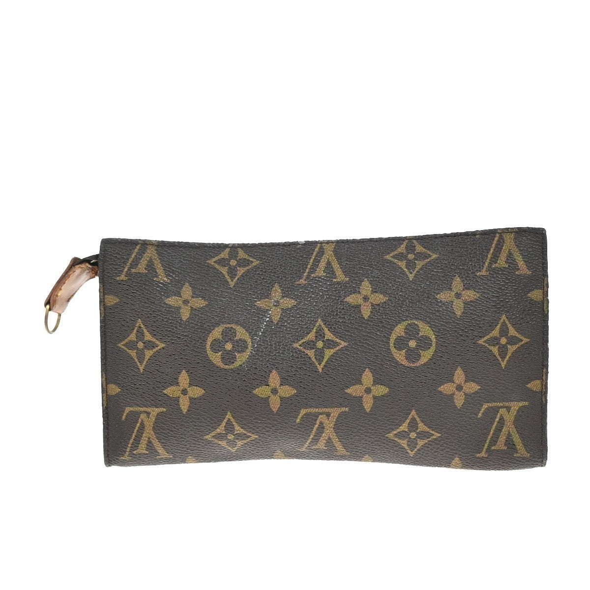 LOUIS VUITTON Logo BUCKET GM Pouch Bag Monogram Leather Brown U.S.A. 04KP001