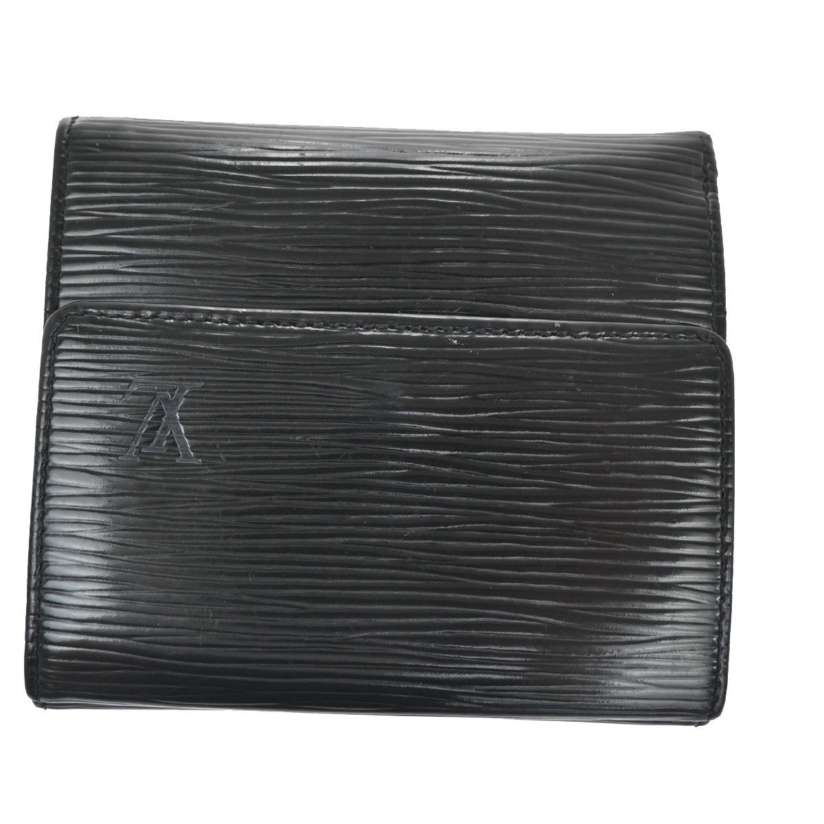 LOUIS VUITTON Porte Cartes Credit Mini Wallet Epi Leather Black M63482 01KC416
