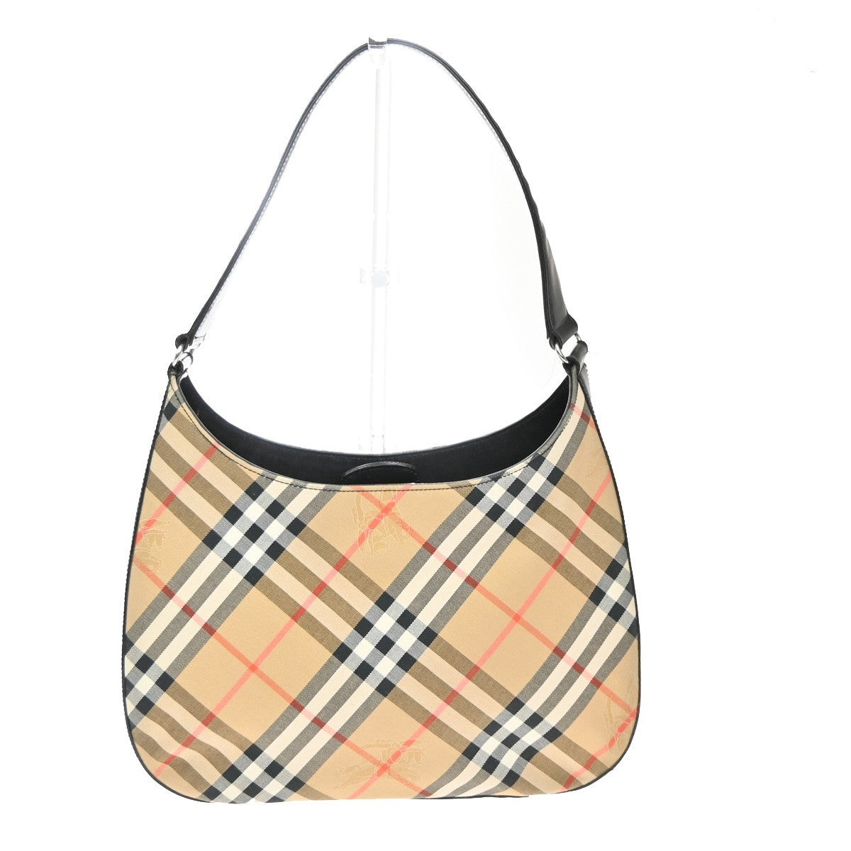 BURBERRYS Nova Check Shoulder Hand Tote Bag Canvas Leather Beige BK SHW 66CA933