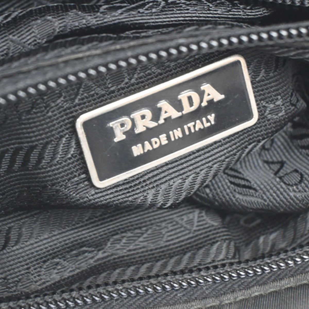 PRADA MILANO Tessuto Messenger Shoulder Bag Nylon Leather Black 64KC010