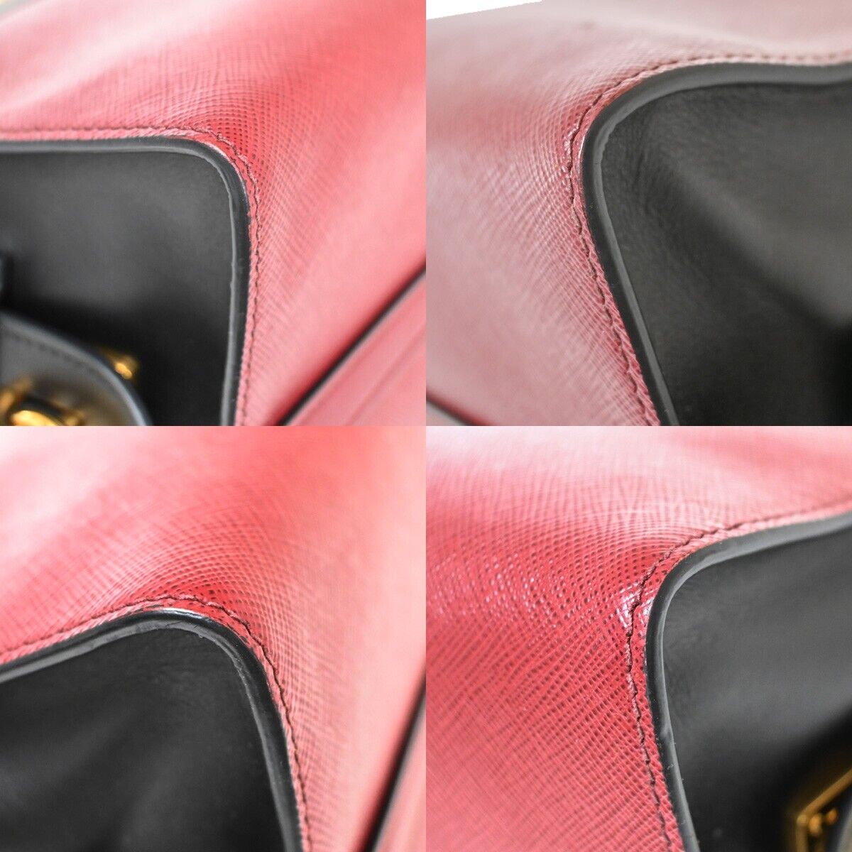 PRADA MILANO Esplanade 2Way Shoulder Hand Bag Saffiano Leather BK BX 52RJ279