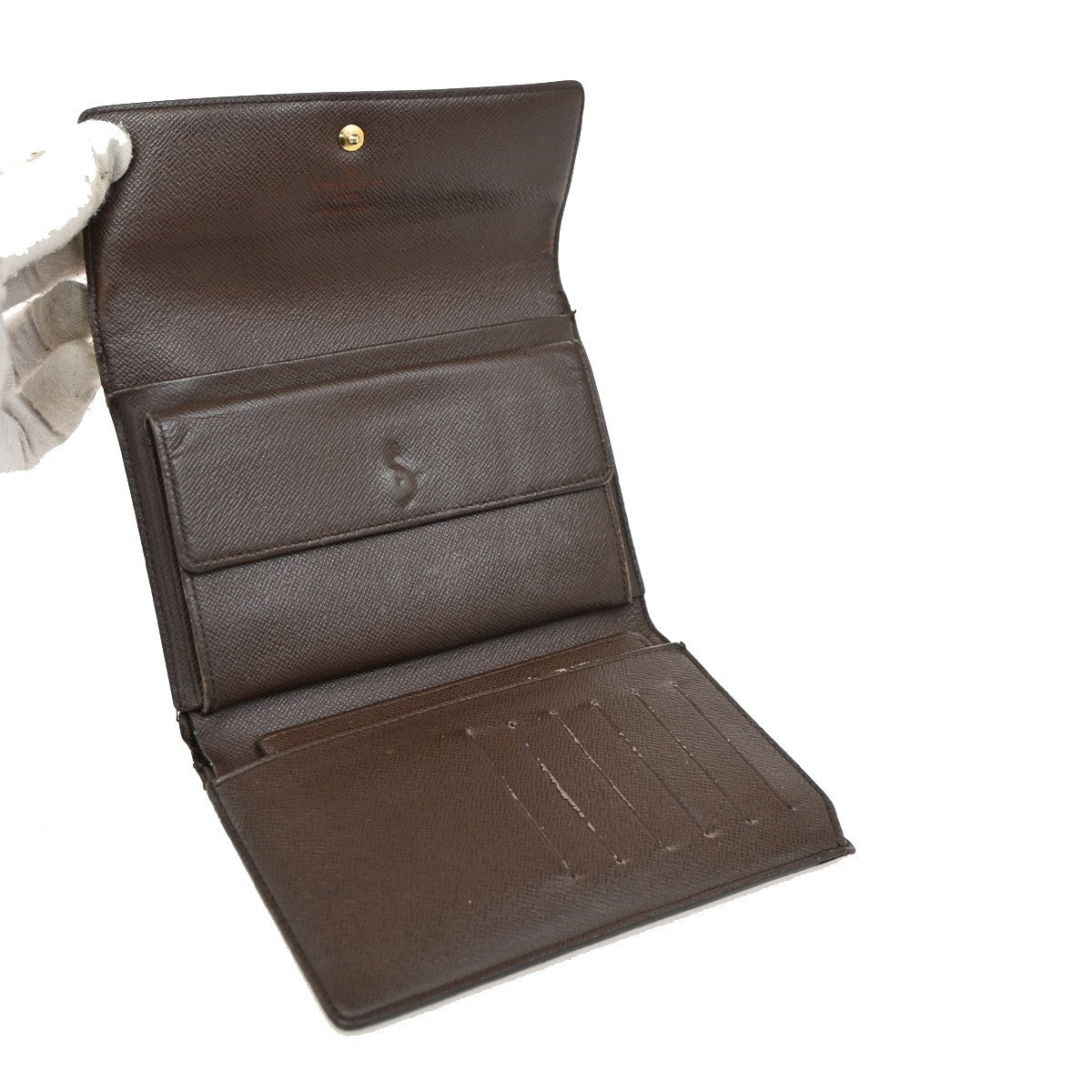 LOUIS VUITTON  Porte Tresor Etui Papier Wallet Damier Ebene Brown N61202 02DA168