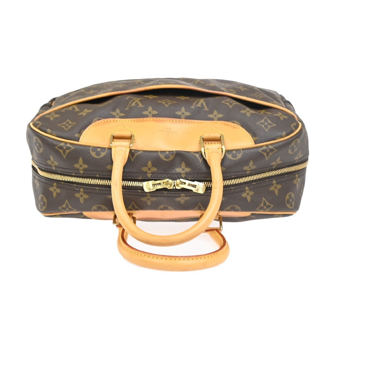 LOUIS VUITTON LV Logo Deauville Hand Bag Monogram Leather Brown M47270 73ZA272