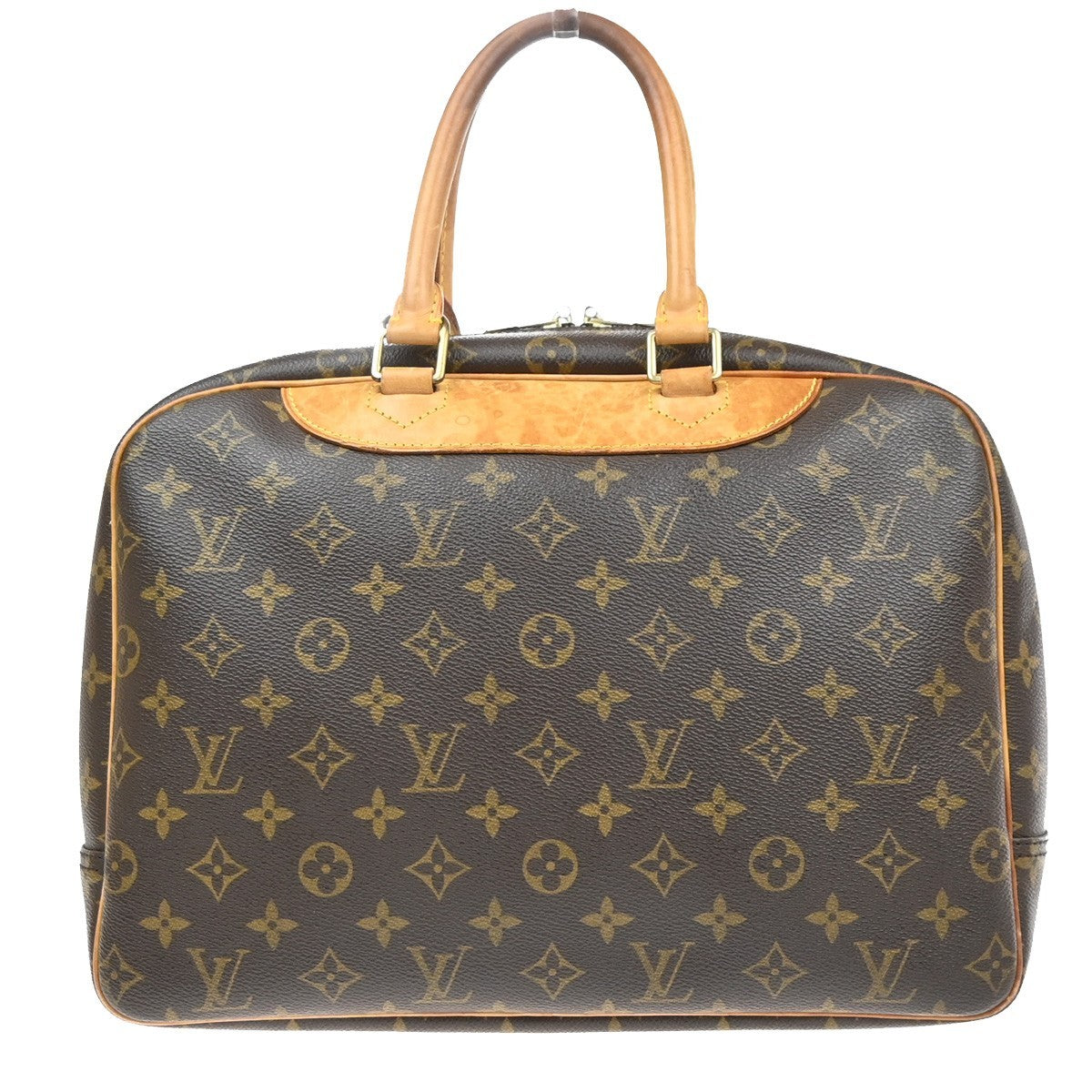 LOUIS VUITTON LV Logo Deauville Hand Bag Monogram Leather Brown M47270 37MA612