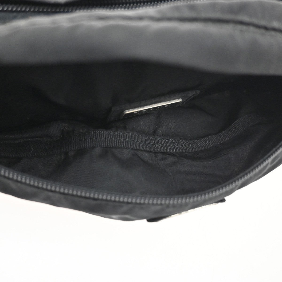 PRADA MILANO Tessuto Bum Bag Nylon Leather Black Italy 67CB022
