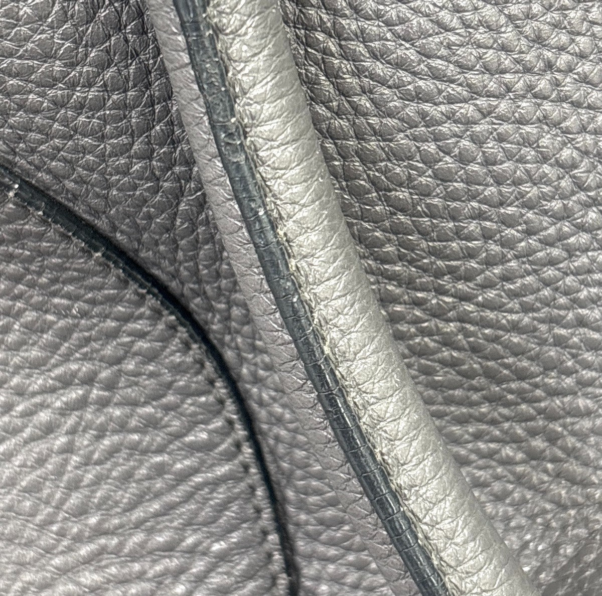 SALVATORE FERRAGAMO Logo Gancini Shoulder Hand Bag Leather Gray Italy 67KD031