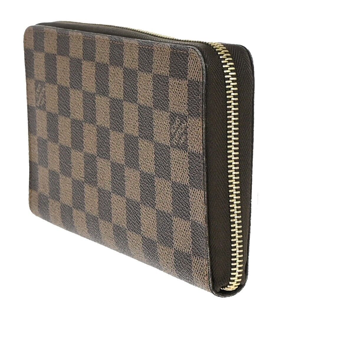 LOUIS VUITTON Zippy Organizer Long Wallet Damier Leather Brown N60003 84EC946