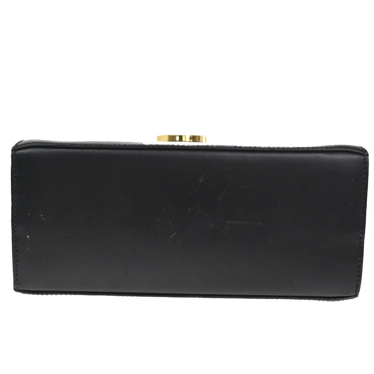 SALVATORE FERRAGAMO Gancini Mini Hand Bag Leather Black 65TA484