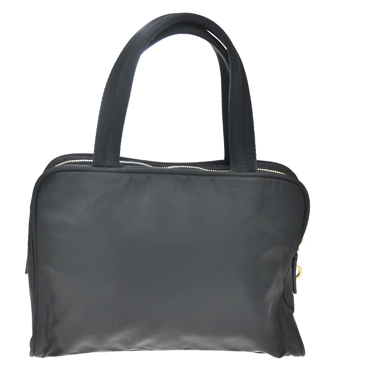 PRADA Logo Tessuto Shoulder Hand Bag Nylon Leather Black GHW 81TA424
